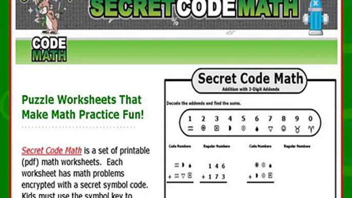 Secret Code Math Ebook