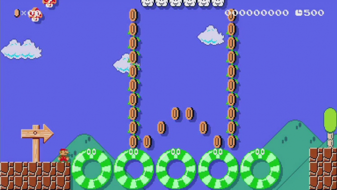 Super Mario Maker - Viewer Levels - Name: "Wario's Run" - ID: 48F8-0000-019F-7194