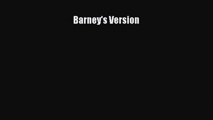 [PDF Download] Barney's Version [PDF] Online