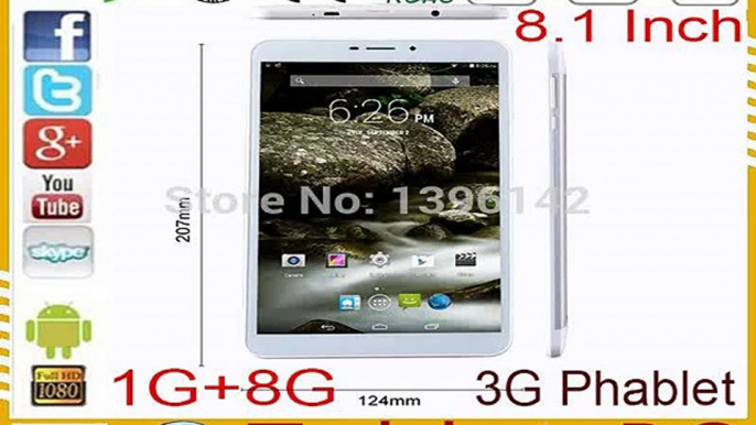 Cheap Dual core 3G Phablet 8.1inch MTK8382 Android 4.4 1G+8G Phone Tablet pc GPS bluetooth Camera Tablet with SIM shiping by DHL-in Tablet PCs from Computer