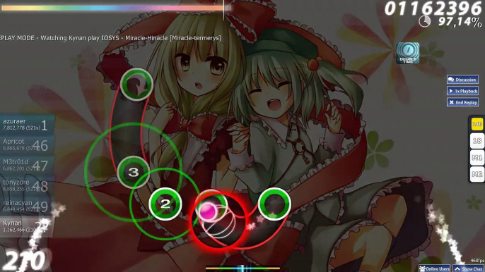 osu! : IOSYS - Miracle-Hinacle [Miracle-termerys] + DT (S)