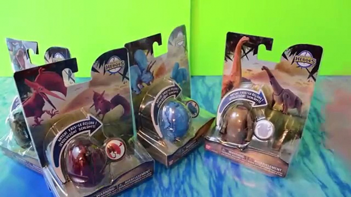 Dinosaur eggs toys for kids - Bandai Hatch n Heroes dino egg transformers hatching videos