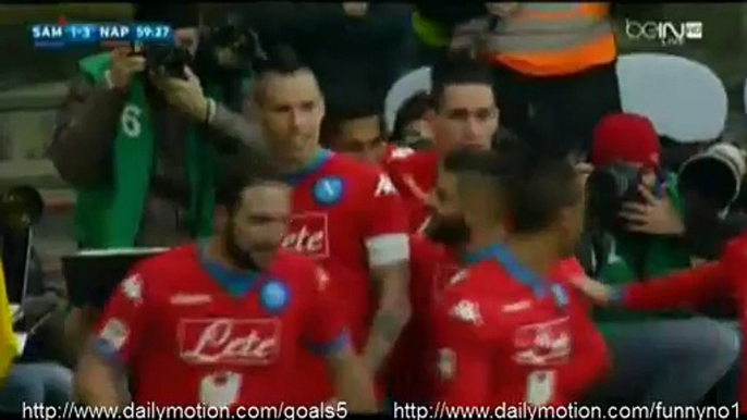 Marek Hamšík Goal Sampdoria 1 - 3 Napoli Serie A 24-1-2016