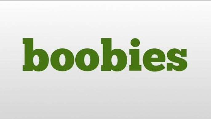 boobies meaning and pronunciation