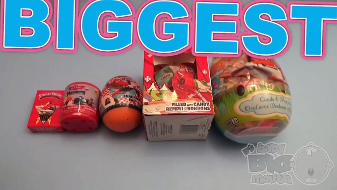 Disney Plane Surpris Egg Learn Size Big Bigge Biggest! Opening Egg wit Toy and Candy! Part 2