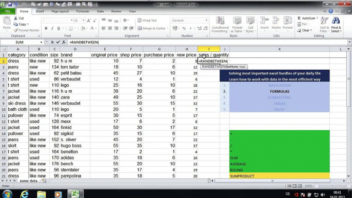 Section 3 Formulas - Learn The Key EXCEL Formulas Used By Top Consultants