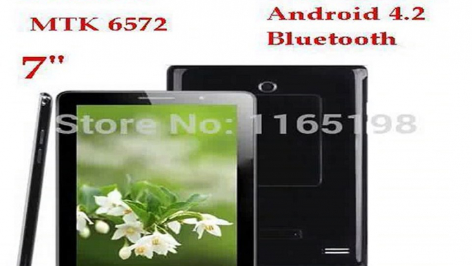 cheap !!!7 inch android 4.2  2G GSM dual SIM card slots Dual camera MTK 6572 512MB Bluetooth FM P1000  Phone call tablet pc-in Tablet PCs from Computer