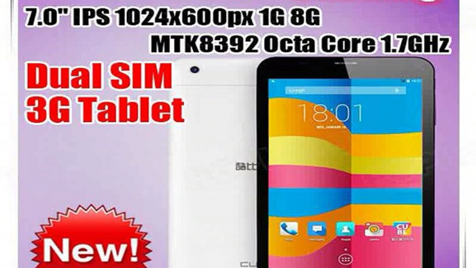 CUBE Talk7xOcta Core U51GT C8  2.0GHz MTK8392 Call Tablet PC 1GB RAM 8GB ROM 7.0 Inch Android 4.4 -in Tablet PCs from Computer