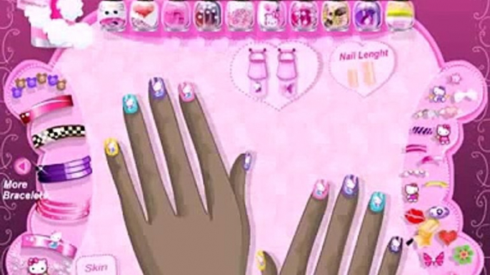 Hello Kitty nail manicure game hello kitty nails makeover makeup games jeux de filles en ligne D30