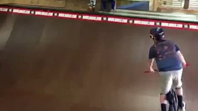 BMX Rider Pops Wheelie And Falls