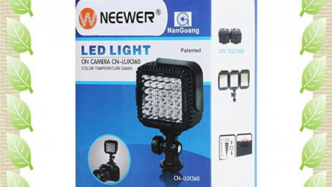 Neewer? CN-LUX360 5400K l?mpara de luz regulable LED Luz de Video para Videoc?mara DV Canon