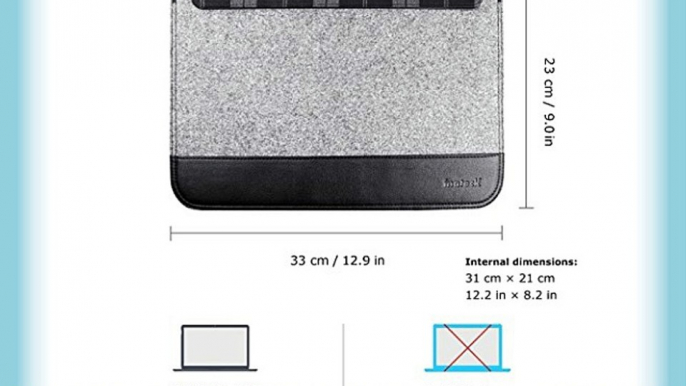 [Estilo Brit?nico] Inateck-- Funda de fieltro para Apple MacBook Air y otro ordenador port?til