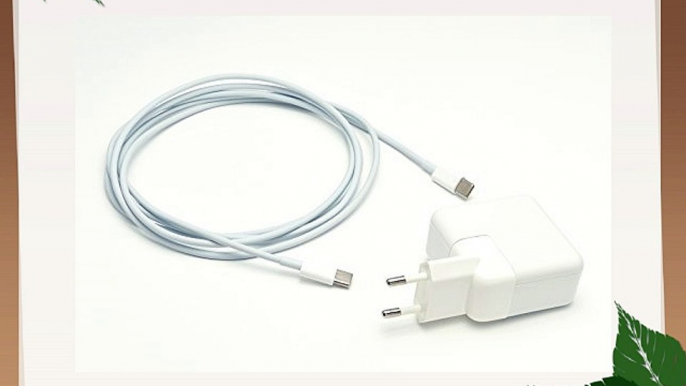 iProtect Set 2en1 adaptador USB-C y cable de carga USB-C 2m para el nuevo Apple MacBook blanco