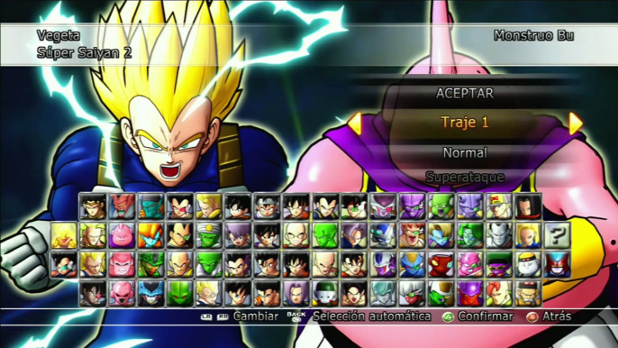 Dragon Ball Raging Blast 2 : Goku Y Vegeta (Vegetto) VS Majin Buu, Super Buu (Gohan), Kid Buu !