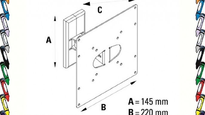 Hama - Next2 - Soporte de pared para televisores LCD (giratorio y orientable VESA 200 x 200)