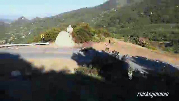 Motorcycle Crash - Honda NX-250 on Mulholland