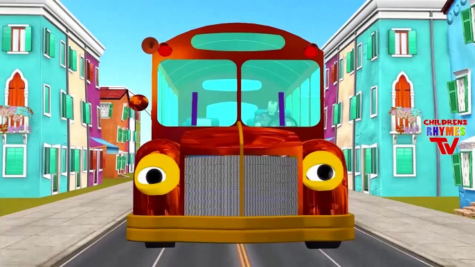 Ironman Cartoons Wheels On The Bus Go Round And Round | Hulk Batman Finger Family Nursery Rhymes