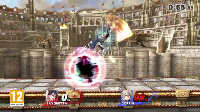 Super Smash Bros. for Nintendo 3DS & Wii U - Gameplay Bayonetta VS Corrin