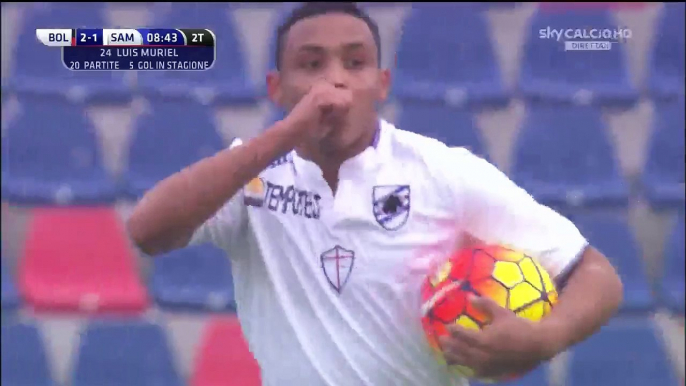 2-1 Luis Muriel Goal Italy  Serie A - 31.01.2016, Bologna FC 2-1 Sampdoria