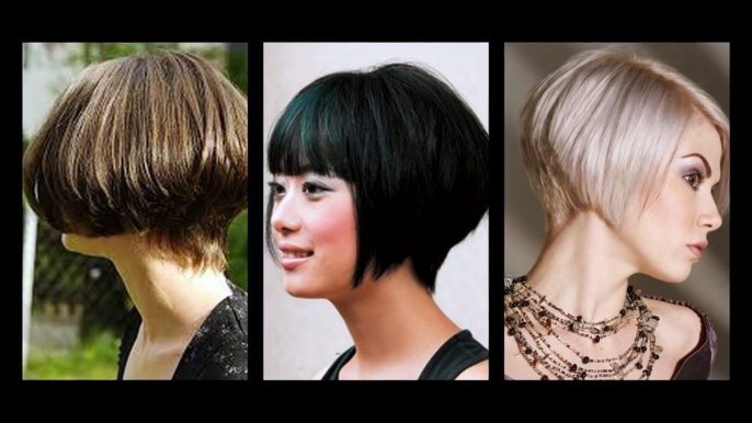 Стрижка модное каре на ножке  bob haircut