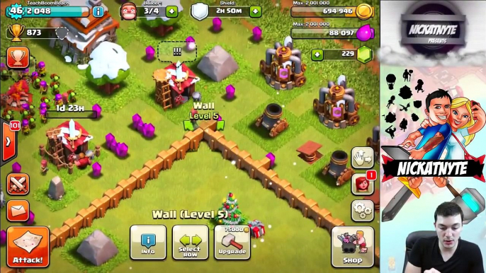 Clash of Clans  3X Christmas Tree Base!