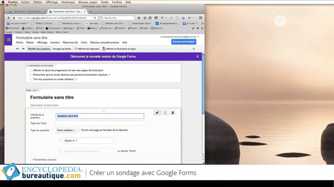 Google Forms : création d'un sondage ou questionnaire gratuit