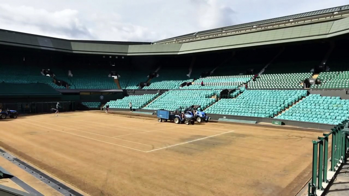 Stripping the grass off Centre Court