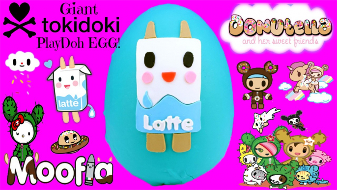 GIANT Tokidoki Moofia Play Doh Surprise Egg| Unicorno Hello Kitty Frenzies Cactus Kitties Donutella