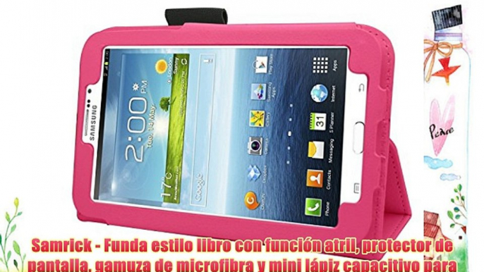 Samrick - Funda estilo libro con funci?n atril protector de pantalla gamuza de microfibra y