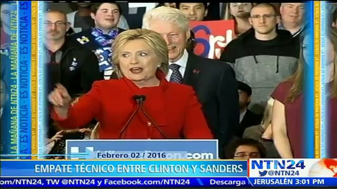 Primarias de Iowa: Clinton empata con Sanders en el lado Demócrata mientras Cruz se impone por los republicanos