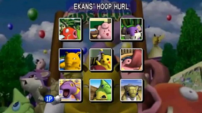 N64 Gameplay: Pokemon Stadium Mini-game - Ekans Hoop Hurl