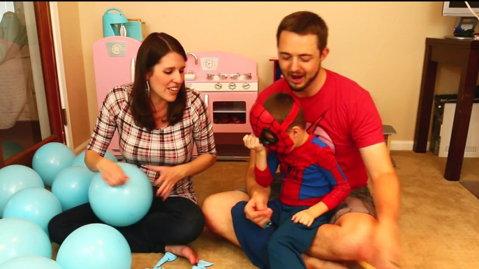 BABY BOY OR GIRL??? Giant Balloon Drop & Balloon Pop Challenge Surprise Toys by DisneyCarT