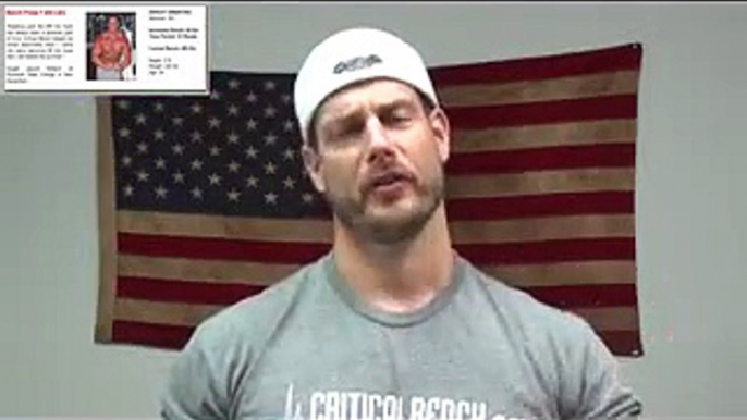 critical bench | max workouts | scott mendelson | max bench calculator | bench press chart |