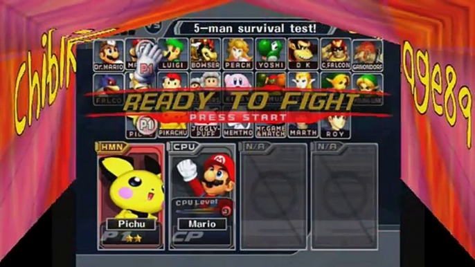 SSBM Super Mario Vs Pichu - Revenge Is BitterSweet - Super Smash Bros Melee