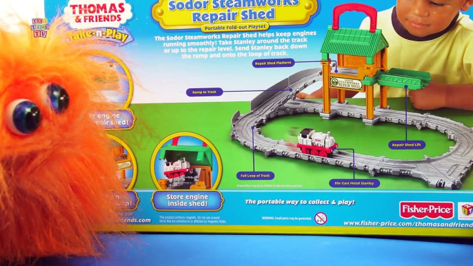 THOMAS & FRIENDS Sodor Steamworks Repair Shed Take-n-Play Playset Toy Train Review Fisher Price