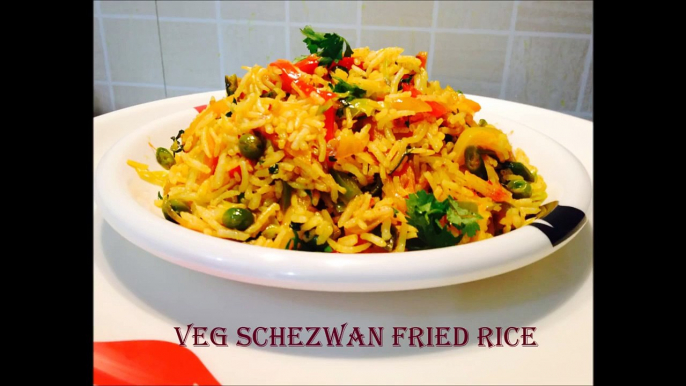 Vegetable Schezwan Fried Rice Recipe-Easy and Quick Fried Rice-How to Make Chinese Fried R