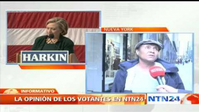 Neoyorquinos esperan que Clinton sea la candidata demócrata para las elecciones presidenciales