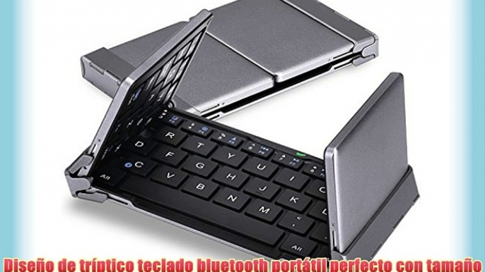 MoKo Aluminum Tri-fold Wireless Bluetooth Keyboard Portable Mini Ultra-slim Bluetooth Keyboard