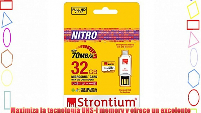 Strontium Nitro MicroSD UHS-1 de tarjeta de memoria con OTG Reader 32 GB