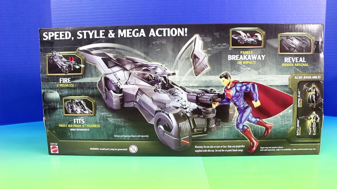 Batman Vs. Superman Epic Strike Batmobile Battles Lex Luthor And Superman At Imaginext Glo