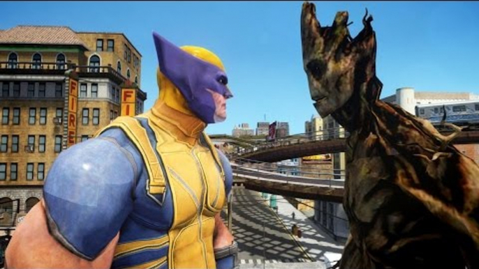 WOLVERINE VS GROOT (Guardians of the Galaxy)
