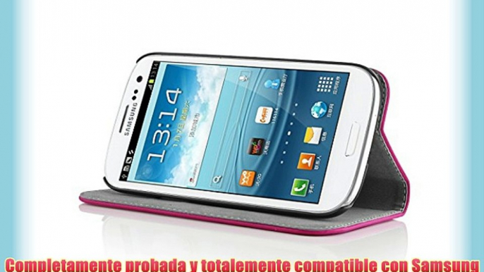 JAMMYLIZARD | Funda De Piel Swiss Wallet Para Samsung Galaxy S3 / S3 Neo Tipo Cartera Con Apoyo