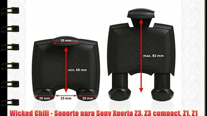 Wicked Chili - Soporte para Sony Xperia Z3 Z3 compact Z1 Z1 compact E4G M4 Aqua / HTC One M9