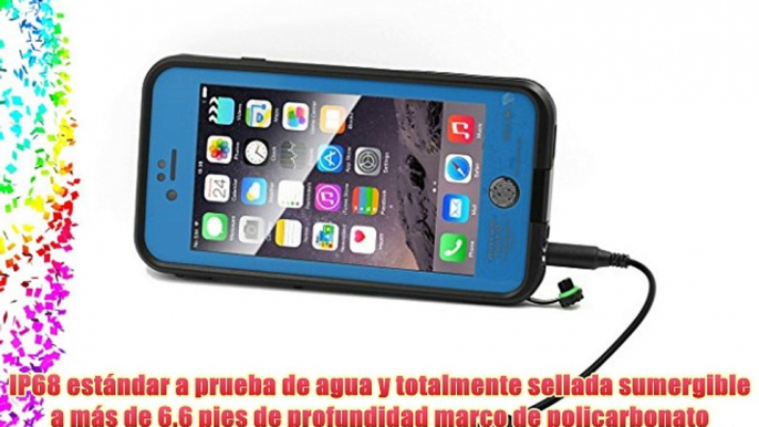 iPhone 6 Plus Funda impermeable Eonfine Funda impermeable con reconocimiento de huella digital