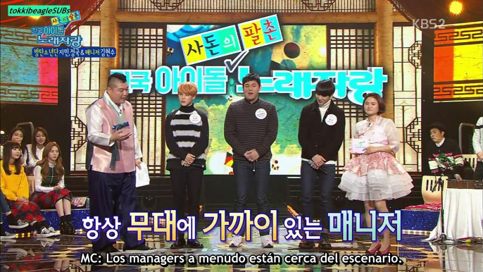 [SUB ESPAÑOL] BTS Manager melts because of Jimin & Jungkook @ National Idol Singing Contest