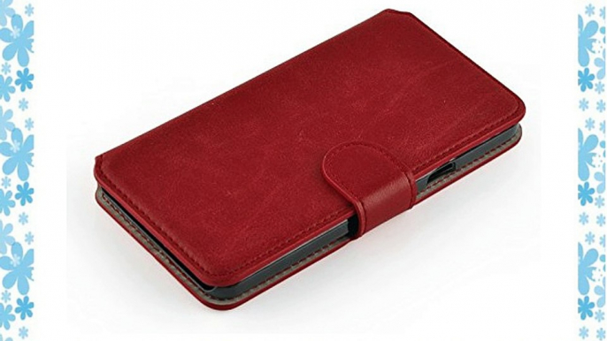 JAMMYLIZARD | Funda De Piel Para OnePlus Two (2ª Generación) Retro Wallet Tipo Cartera ROJO