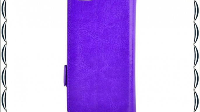 JAMMYLIZARD | Funda De Piel Para iPhone 5C Tipo Cartera Luxury Wallet Case MORADO