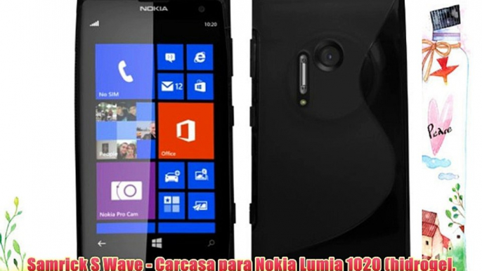 Samrick S Wave - Carcasa para Nokia Lumia 1020 (hidrogel incluye protector de pantalla gamuza