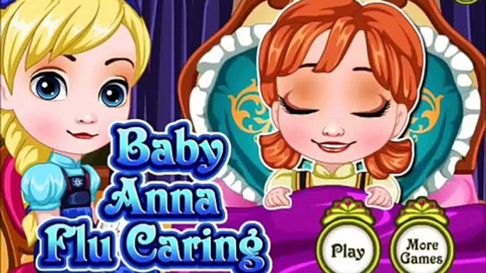 Frozen Baby Care Game Episodes-(Baby Anna Flu Caring Gameplay)-New Baby Princess Anna Games