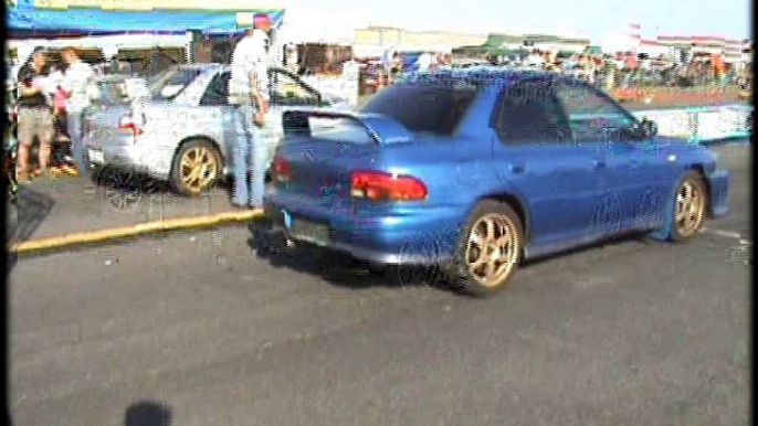 Subaru Impreza WRX STI Vs. Subaru Impreza WRX STI Drag Race